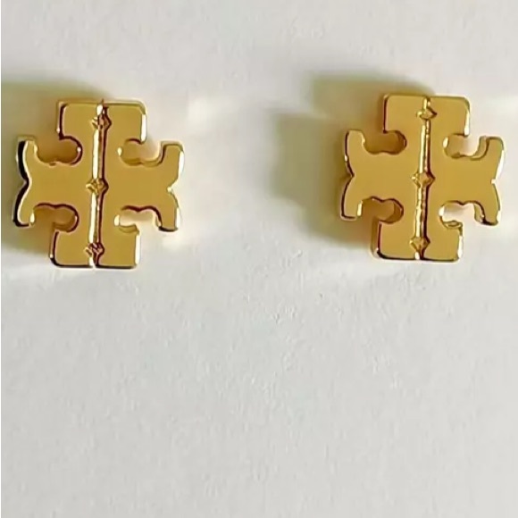 Tory Burch gold logo stud earrings - Picture 7 of 8